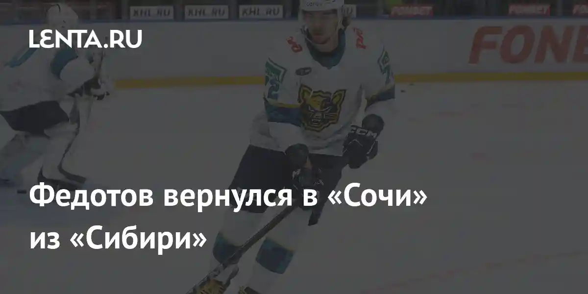 Федотов вернулся в «Сочи» из «Сибири»